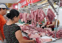 Giá thịt heo bán lẻ chỉ giảm tại các chợ đầu mối 