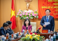 Chủ tịch Quốc hội Vương Đình Huệ đến thăm và làm việc tại Bộ Y tế nhân dịp kỷ niệm 69 năm ngày Thầy thuốc Việt Nam