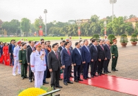 Lãnh đạo Đảng, Nhà nước và các đại biểu Quốc hội vào Lăng viếng Chủ tịch Hồ Chí Minh