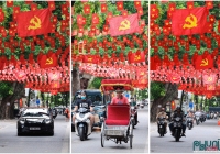 Hà Nội “nhuộm” sắc đỏ sao vàng chào mừng Quốc khánh 2/9