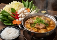 Lẩu sườn khoai môn hương vị ấm áp cho những ngày se lạnh