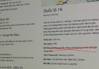 Google ghi tên Quốc lộ 1A là 'mạng lưới cao tốc quốc gia Trung Quốc'
