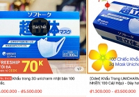 Khẩu trang Nhật bị thổi giá lên 5,5 triệu đồng/hộp