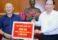 HLV Park Hang Seo ủng hộ 5.000 USD cho công tác chống dịch của Việt Nam