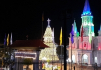 Cây thông Noel được kết từ 1000 nón lá tại Nghệ An
