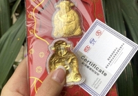 Lì xì chứa Thần Tài vàng và trâu vàng giá chỉ 15.000 đồng đắt khách