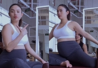 Minh Hằng sắp vượt cạn vẫn tập thể dục cực 'hăng', vóc dáng hiện tại gây chú ý