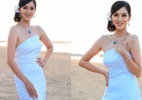 Elizabeth Thủy Tiên đeo trang sức đắt đỏ ngồi ghế nóng Hoa hậu Đại dương Việt Nam 2023 