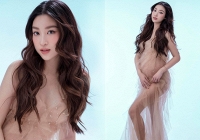 Đỗ Mỹ Linh diện váy xuyên thấu khoe bụng bầu, hé lộ thêm thông tin về nhóc tỳ đầu lòng 