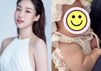 Sau 2 tháng sinh con, Hoa hậu Đỗ Mỹ Linh lần đầu công khai cận gương mặt ái nữ