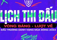 Lịch thi đấu lượt về vòng bảng Đấu Trường Danh Vọng mùa Đông 2023 mới nhất