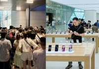 Người Việt xếp hàng từ đêm, đội mưa để mua sớm iPhone 15 tại Thái Lan, Singapore