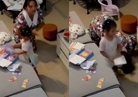 Vợ quỳ lạy cầu xin chồng vào nhà vệ sinh nhớ đóng cửa, tưởng bạo lực gia đình, nào ngờ là hành động bảo vệ con gái của mẹ trẻ