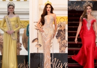 Thảm đỏ lễ trao sash Miss Grand International 2023: Lê Hoàng Phương diện váy xuyên thấu, Hoa hậu đẹp nhất thế giới khoe dáng với áo dài