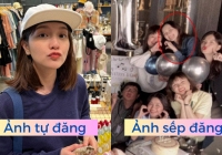 'Kiếp nạn' của Hải Tú: Ảnh tự đăng thì xinh, cứ chụp hình tập thể với công ty là 'xu'