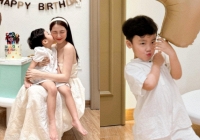 Hòa Minzy tổ chức sinh nhật cho bé Bo, biểu cảm đáng yêu của quý tử gây sốt