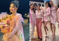 Phương Nhi lên đường chinh chiến Miss International: Nhan sắc ngọt ngào, Mai Phương - Bảo Ngọc cùng dàn hậu đến tiễn 
