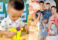 Con trai cầu thủ nổi tiếng và ái nữ cựu chủ tịch Sài Gòn FC: 3 tuổi đã biết chốt đơn, làm quà tặng mẹ