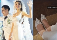 Cô dâu Thanh Hằng thay 3 bộ váy cưới, diện đôi giày bệt giá gần 40 triệu