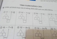 Cả nhà thức đêm giải bài toán cho con nhưng bó tay, lên mạng hỏi ai cũng sốc: 'Lớp 1 mà như lớp 10'