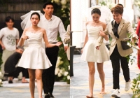 Doãn Hải My rời tiệc cưới bằng chân đất, được Đoàn Văn Hậu, Bảo Hân 'hộ tống' 