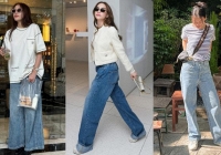 4 kiểu quần jeans không bao giờ lỗi mốt trong tủ đồ của sao Việt