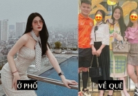 Chu Thanh Huyền khi ở phố với lúc về quê Quang Hải: Lột sạch nét sang chảnh, bẽn lẽn 'hoà tan' với xung quanh