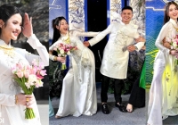 Chu Thanh Huyền 'xả vai' cô dâu hiền, tạo dáng cực lầy ở hậu trường đám hỏi với Quang Hải