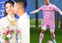 Quang Hải tập năng nổ cùng ĐT Việt Nam dù vừa tất bật ăn hỏi, Chu Thanh Huyền tiết lộ một điều về chồng 