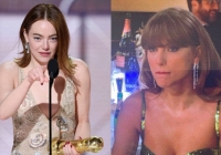 Taylor Swift bị MC 'cà khịa' vô duyên, Emma Stone liền có màn đáp trả hộ cực gắt tại Quả Cầu Vàng