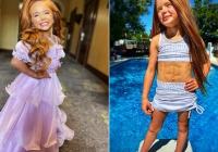Choáng với thân hình của hoa hậu nhí nước Mỹ: Mới 7 tuổi đã 6 múi cuồn cuộn, đu xà chống không kém gì VĐV