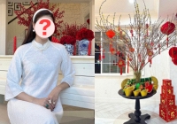 Nàng hậu phu nhân hào môn khoe trang trí đón Tết ở Mỹ: Biệt thự 'triệu đô' phủ sắc đỏ, 1 chi tiết gây chú ý