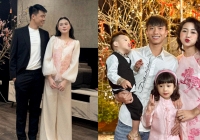 Dàn WAGs diện áo dài tình tứ bên chồng ngày đầu năm: Nhan sắc Võ Nhật Linh, Ngô Tố Uyên gây chú ý 