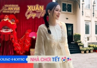 Linh Rin Tết đầu tiên làm dâu tỷ phú: Đứng trong biệt thự nhà chồng, chụp góc nghiêng thôi cũng ngập khí chất hào môn