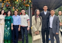 Dàn WAGs xúng xính lên đồ mùng 2 Tết: Chu Thanh Huyền thân thiết với mẹ Quang Hải, Doãn Hải My lộ rõ bụng bầu