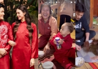 Không son phấn, vợ Tây của Tiến Dũng ghi điểm tuyệt đối khi về quê chồng ăn tết: Đăng toàn ảnh bố mẹ chồng, còn biết hát ru con