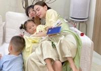 Hồ Ngọc Hà khoe khoảnh khắc độc lạ bên các nhóc tỳ ngày Mùng 3, biểu cảm Subeo gây thích thú