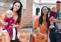 Tết kém vui của vợ chồng Duy Mạnh: Không sắm tết, chỉ có 1 cây đào nhỏ, chiều 30 phải đưa con gái đi bệnh viện vì sốt phát ban