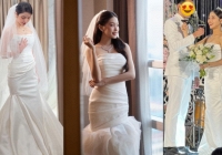 Chu Thanh Huyền tung ảnh thử váy cưới, lại bị so sánh với Nhật Lê và Doãn Hải My