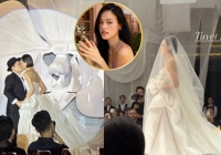 Hoa cưới của siêu mẫu Tuyết Lan chứa đựng ý nghĩa xúc động, không gian cưới thiết kế độc lạ gây ấn tượng với dàn khách