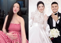 Vừa xong đám cưới, Chu Thanh Huyền ôm bụng bầu lên livestream, kể chuyện 'cơm chan nước mắt' vì nghén, đã mang bầu tháng thứ mấy?