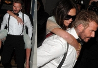 Góc chồng nhà người ta: David Beckham cõng vợ ra về sau khi tan tiệc vào lúc 2h30 sáng, quan tâm đến từng chi tiết nhỏ