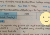 Thêm một bài toán tiểu học khiến phụ huynh phải 'lùng sục' cả đêm để tìm đáp án, huy động cả họ hàng cũng không thể giải nổi