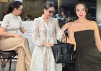 Mai Ngọc chỉ cần diện đồ đen trắng cũng nổi bật, sang ngút ngàn