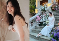 Cô dâu xinh nhất làng bóng chuyền khoe dáng trước căn biệt thự nguy nga như cung điện nhà chồng 