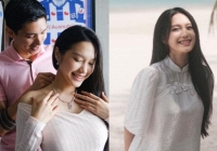 'Hot mom' Doãn Hải My bị nhận xét mặt vỡ nét sau sinh, liền tung bộ ảnh cực xinh bên Văn Hậu