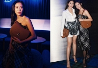Văn Mai Hương chung khung hình rất tình với mỹ nam Thái, cùng lúc so kè visual với Tiên Nguyễn tại event Burberry