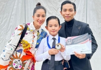 Quý tử nhà Khánh Thi - Phan Hiển đi thi đấu đúng ngày sinh nhật, giỏi cỡ nào mà khiến vợ chồng kiện tướng dancesport nở mày nở mặt