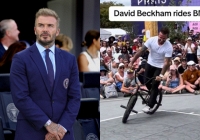Video David Beckham biểu diễn xe đạp địa hình ngoạn mục gây sốt, thực hư thế nào?