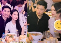 'Hot mom' Doãn Hải My 'kèm chặt' Đoàn Văn Hậu ở bữa tiệc xã giao, nhan sắc mẹ bỉm một con qua camera thường gây chú ý